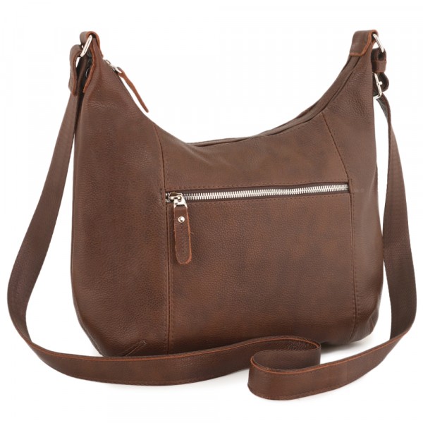 Женская кожаная сумка "Сабрина" (фактура коричневая). фото 1