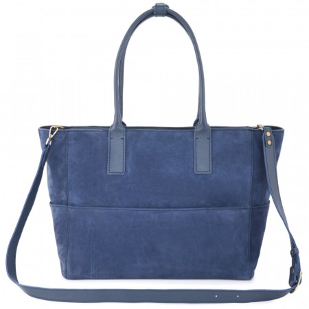 Кожаная женская сумка "Калипсо" (синяя)