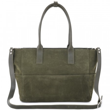 Кожаная женская сумка "Калипсо" (хаки)