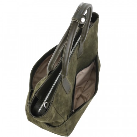 Кожаная женская сумка "Калипсо" (хаки)