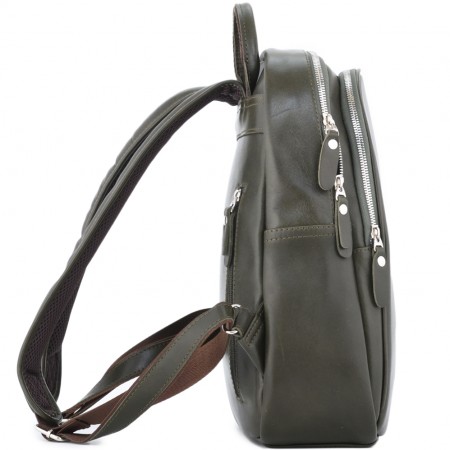Кожаный рюкзак "Рамона" (хаки сиама)