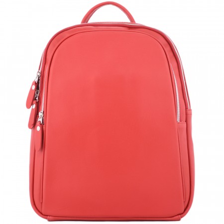 Кожаный рюкзак "Рамона" (красный)