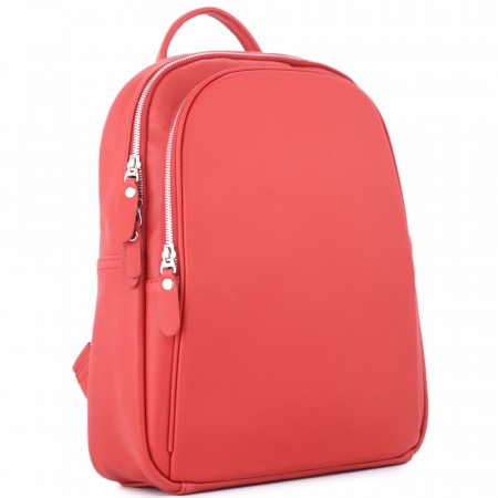 Кожаный рюкзак "Рамона" (красный)