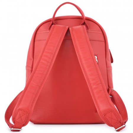 Кожаный рюкзак "Рамона" (красный)