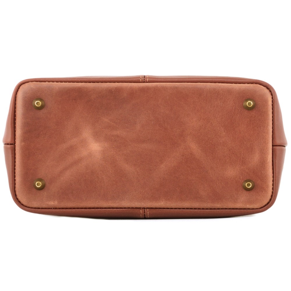 Женская кожаная сумка "Долорес" (коньяк)