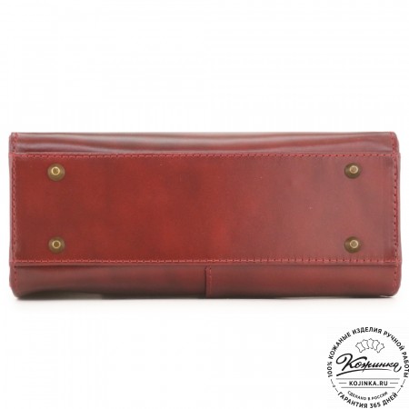 Женская кожаная сумка "Анабель" (вишня)