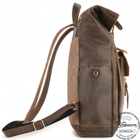 Мужской кожаный рюкзак "Орландо" (коричневая наппа)