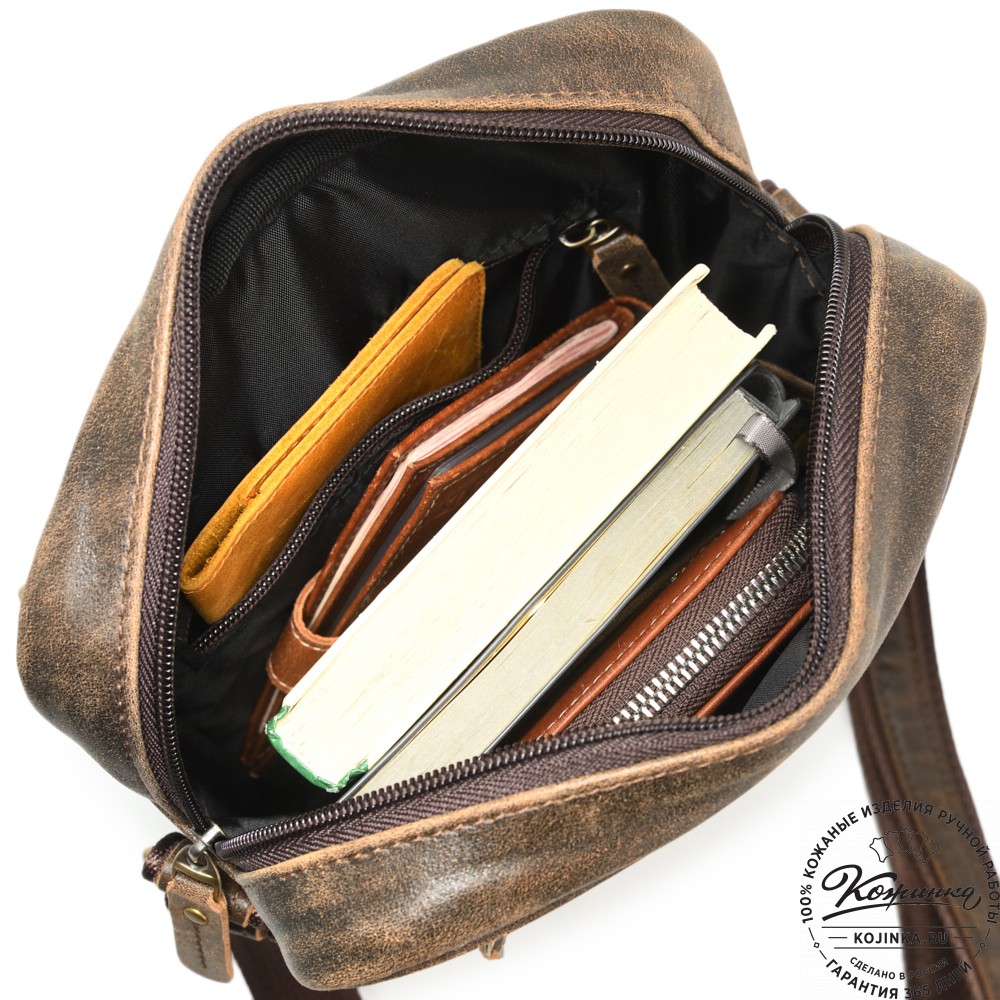 Кожаная сумка "Канада" (коричневая наппа)