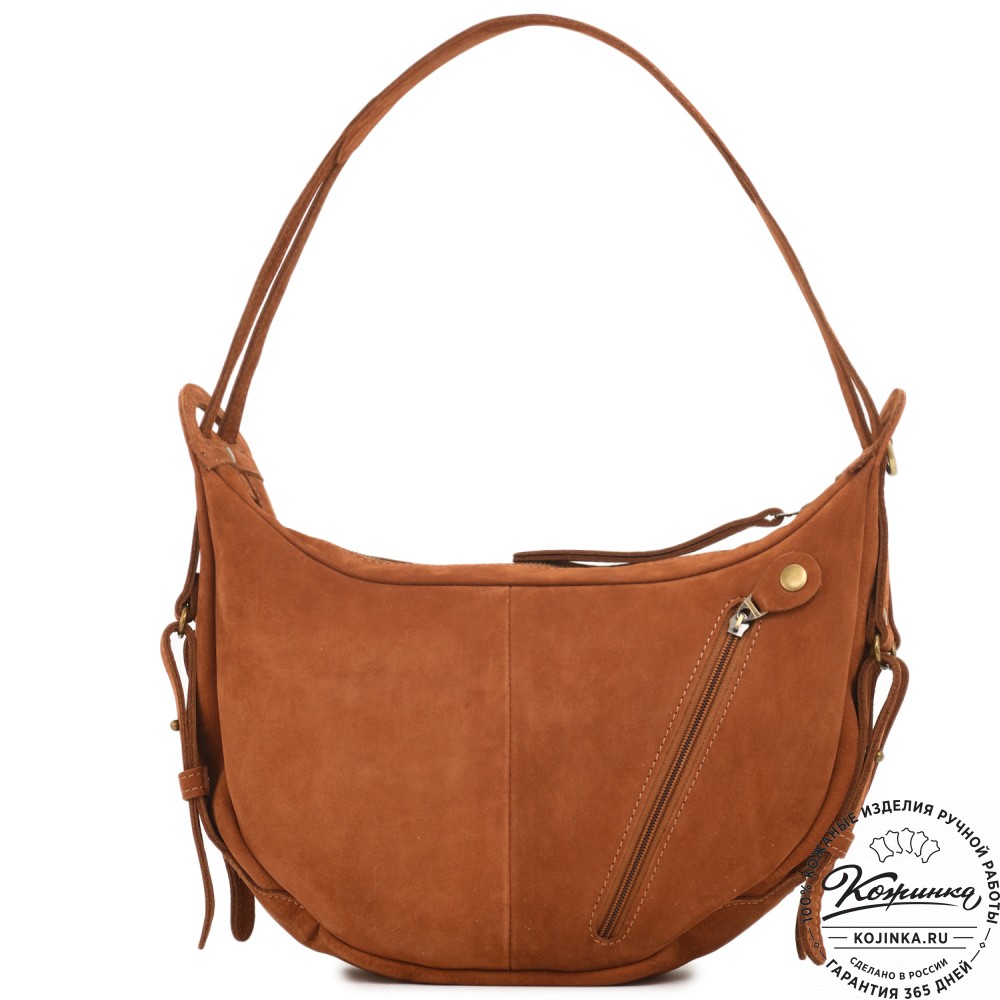 Женская кожаная сумка "Техас" (коричневый нубук)