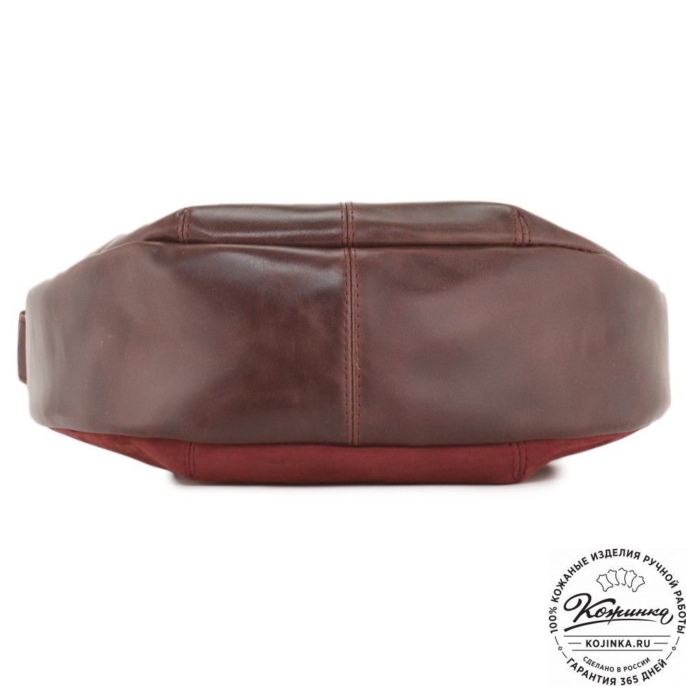 Женская кожаная сумка "Ладога" (вишня)