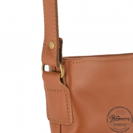 Женская кожаная сумка "Долорес" (рыжий)