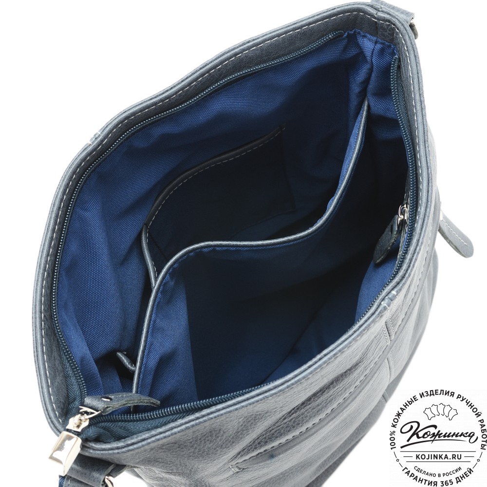 Женская кожаная сумка "Долорес" (джинс)