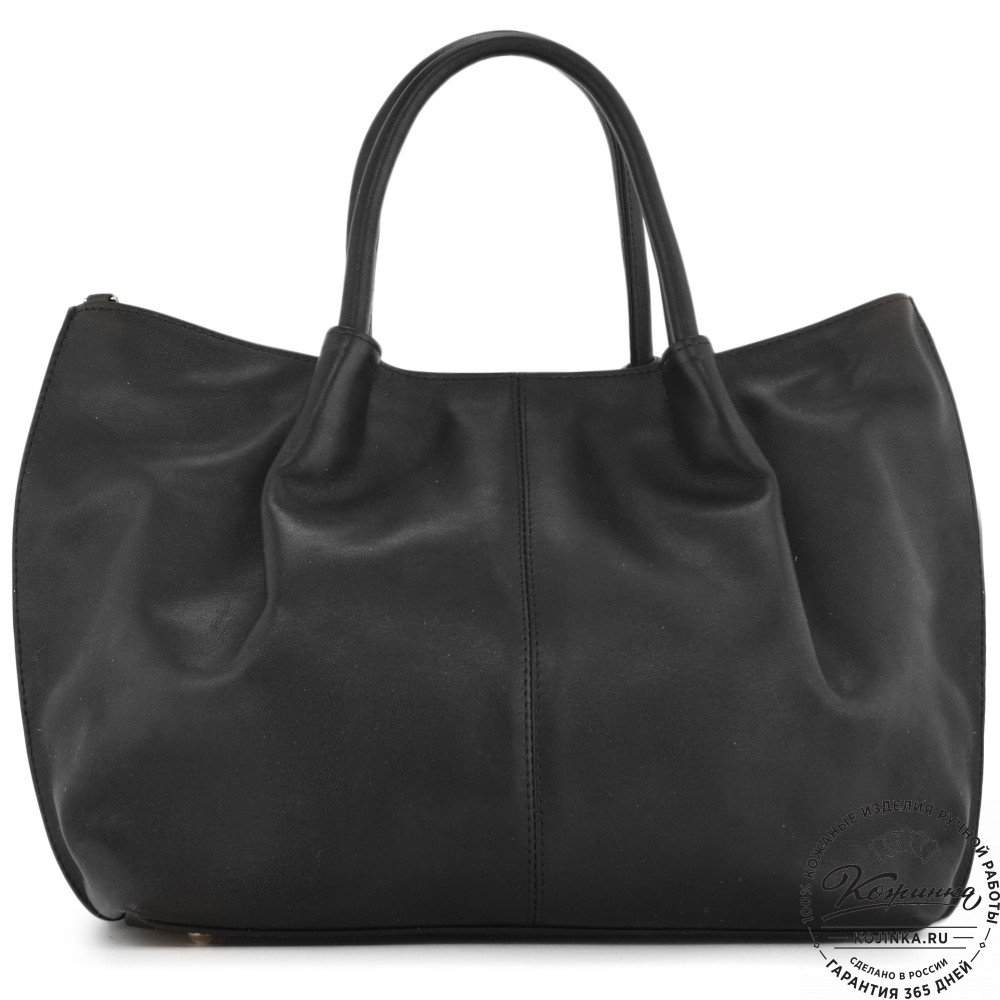 Женская кожаная сумка "Лира" (черный)