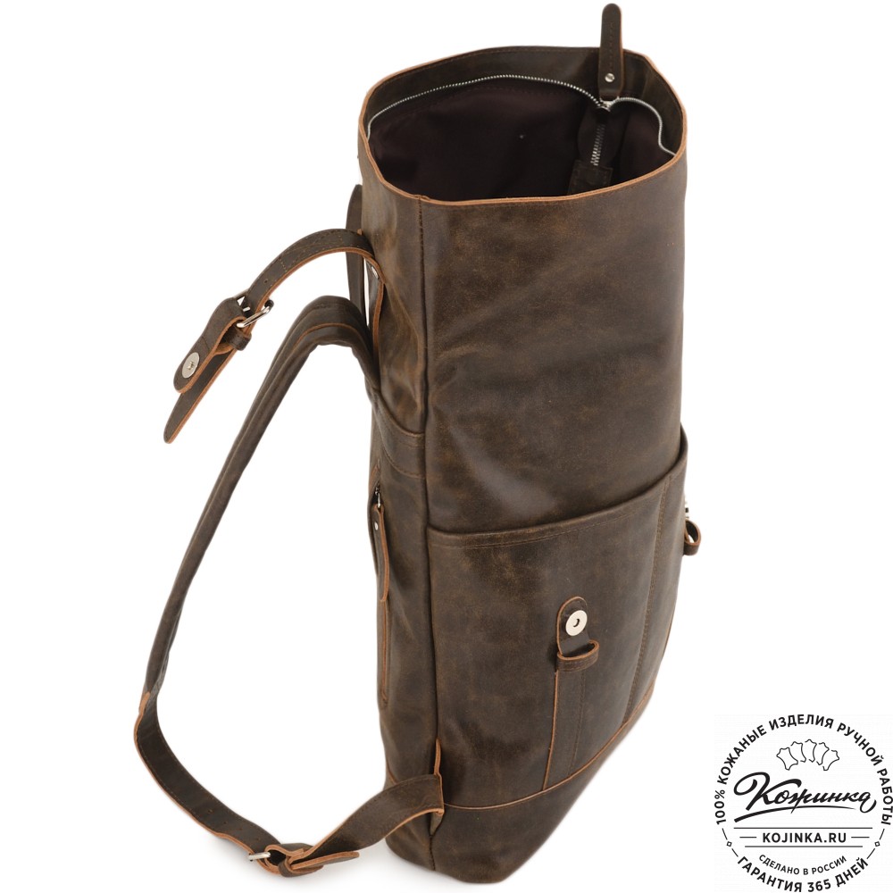 Кожаный рюкзак "Бэнжамин" (коричневая наппа)