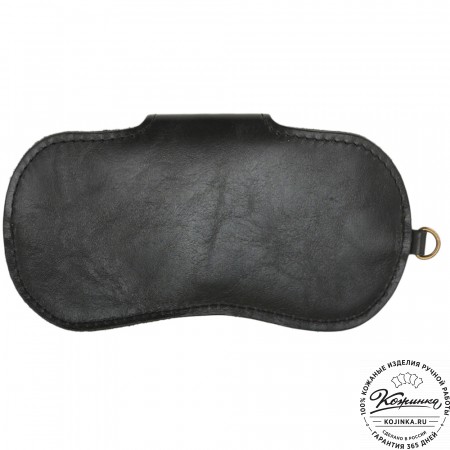Кожаный чехол для очков "Бразилия" (глянец черный) 