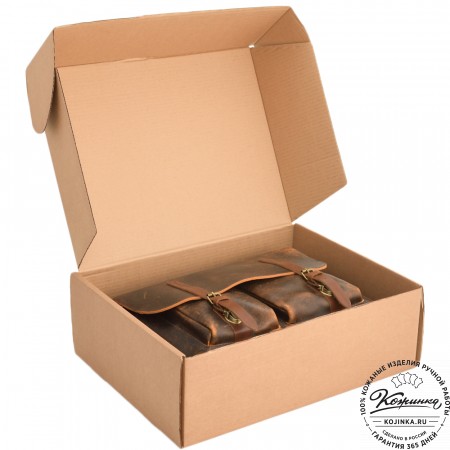 Кожаная сумка-портплед "Титан" (синий)