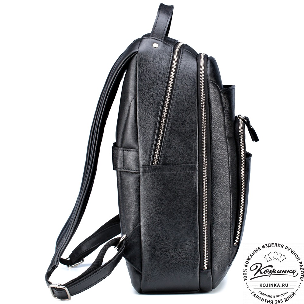 Кожаный рюкзак "Марвин" (чёрный)