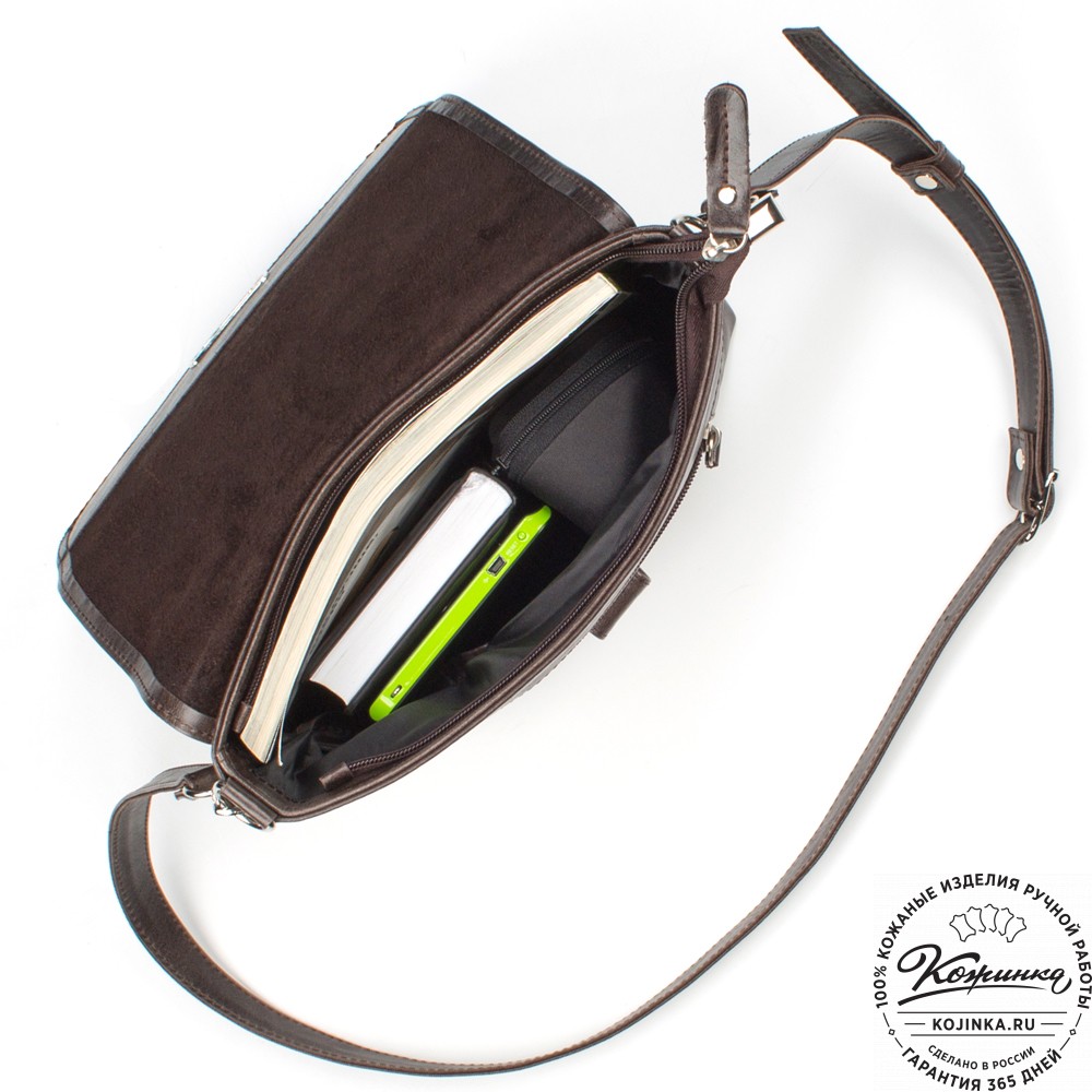 Кожаная сумка "Дуглас" (тёмно-коричневый антик)