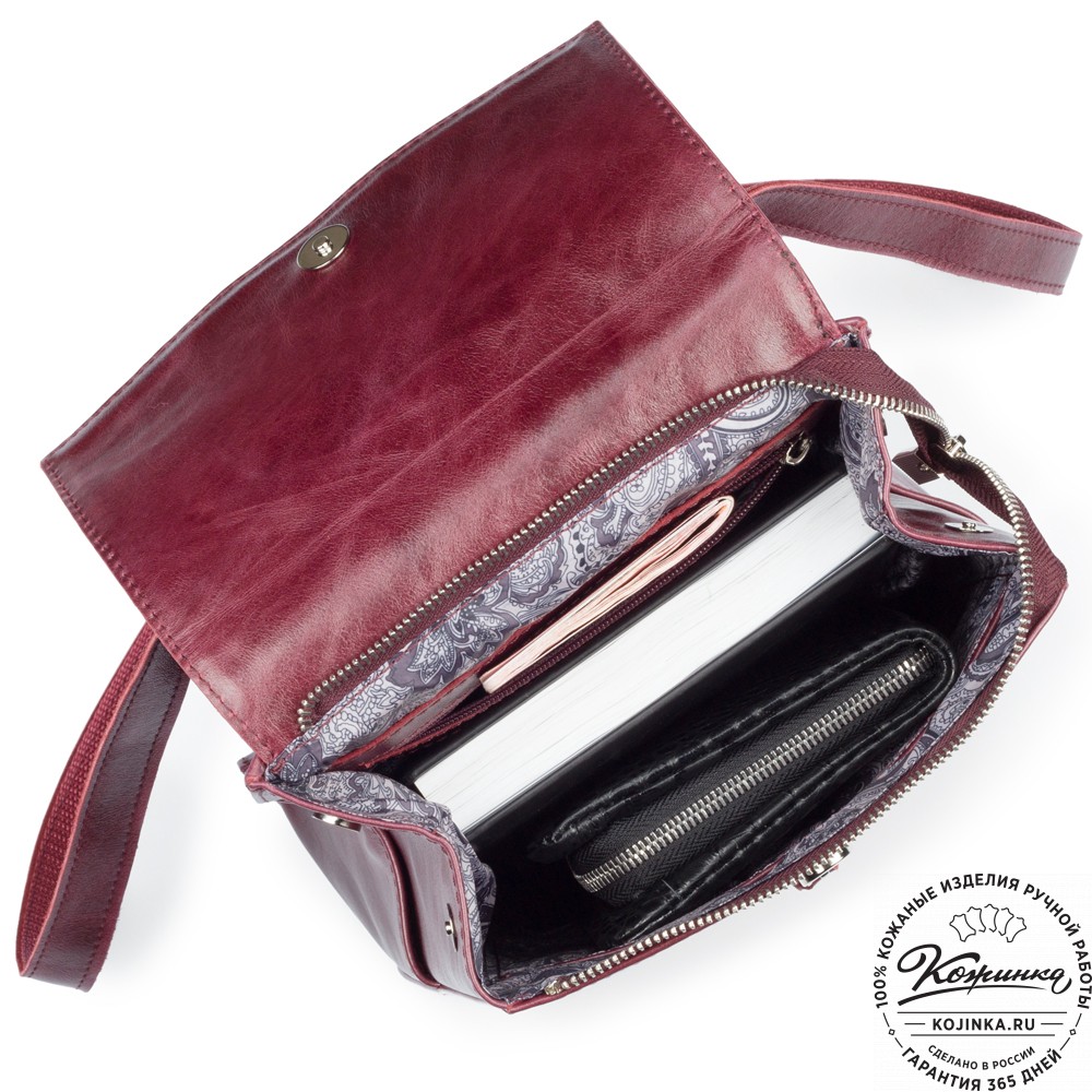 Женский кожаный рюкзак "Ассоль" (бордовый антик)