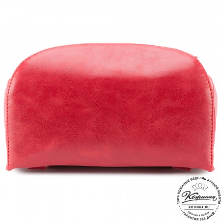 Женский кожаный рюкзак "Ассоль" (красный)