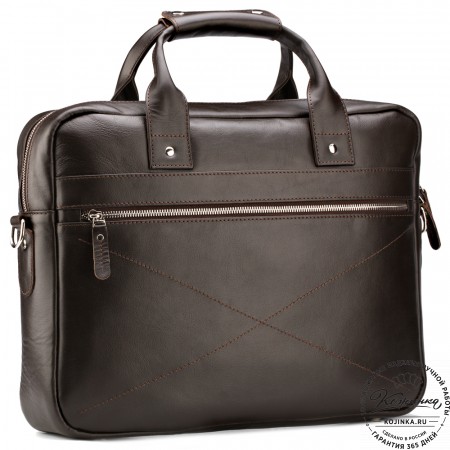 Кожаная деловая сумка "Андерсон" (коричневая) 