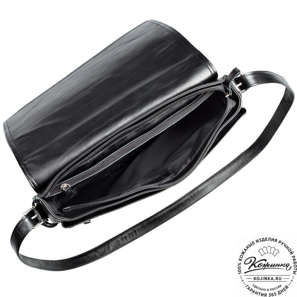 Кожаный портфель "Арамис" (черный)