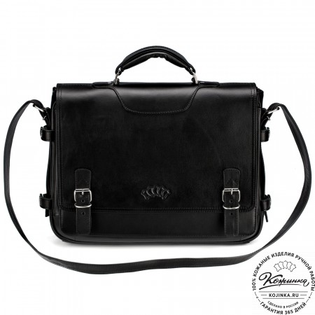 Кожаный портфель "Арамис" (черный)