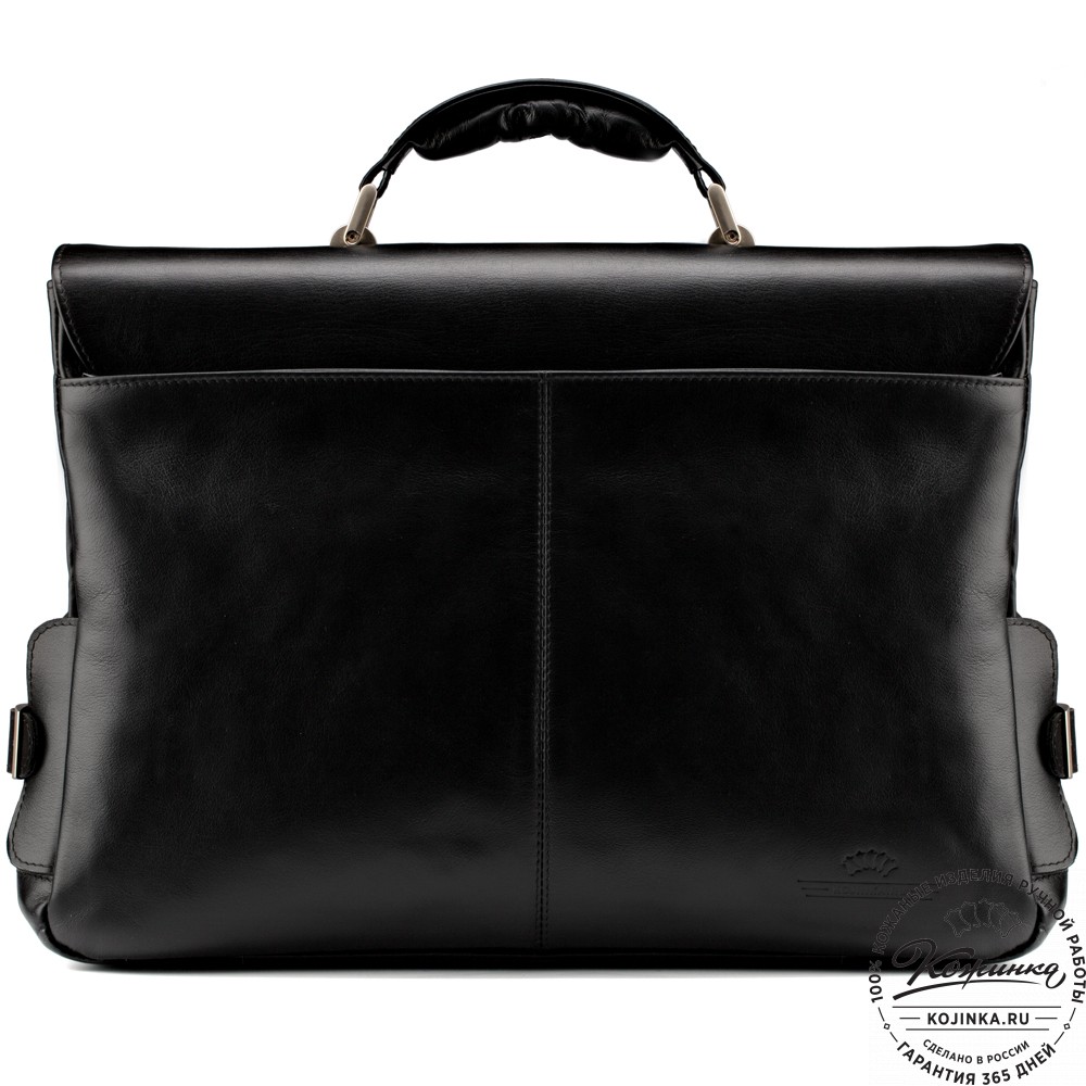 Кожаный портфель "Борменталь" (чёрный)