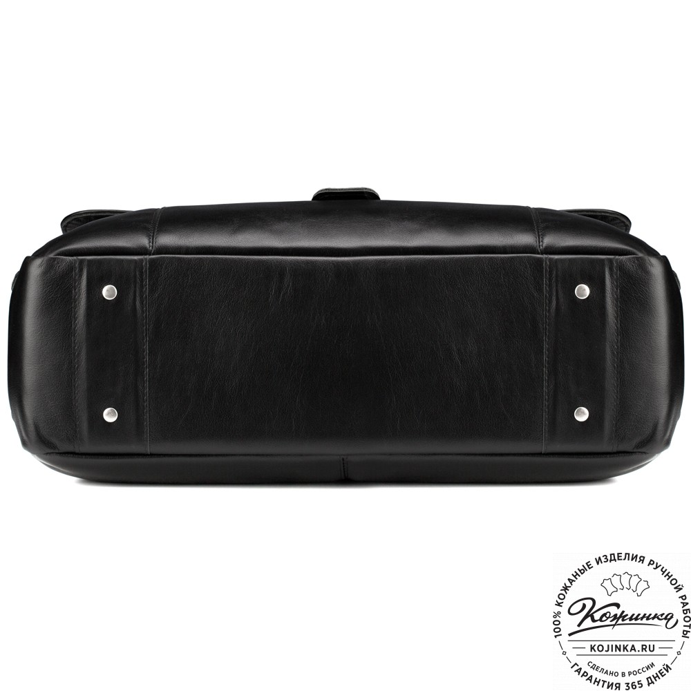 Кожаный портфель "Борменталь" (чёрный)