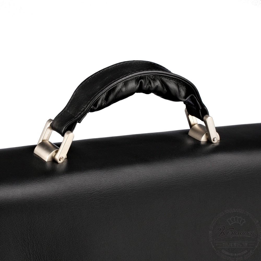 Кожаный портфель "Борменталь" (чёрный)