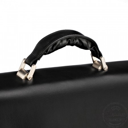 Кожаный портфель "Борменталь" (чёрный)