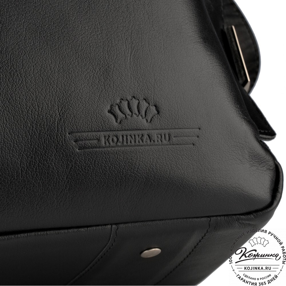 Кожаный портфель "Борменталь" (чёрный)