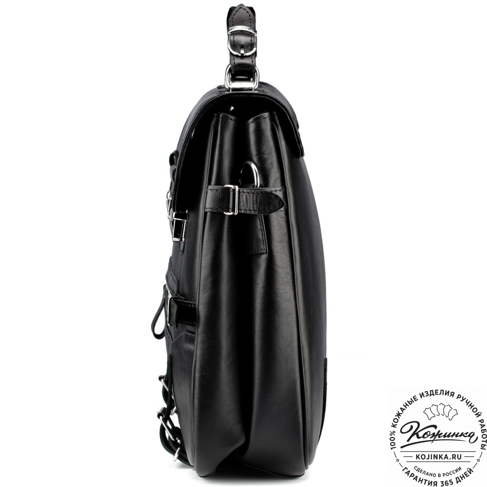 Кожаный портфель "Сталкер" (черный)