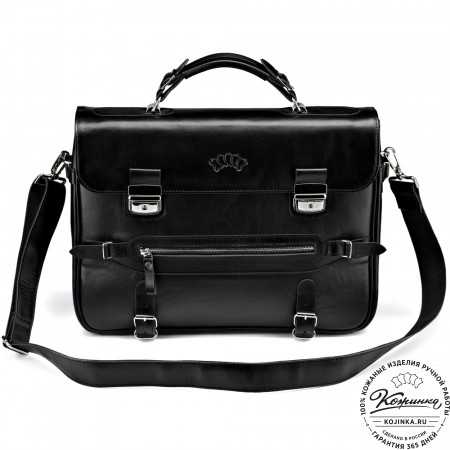 Кожаный портфель "Сталкер" (черный)