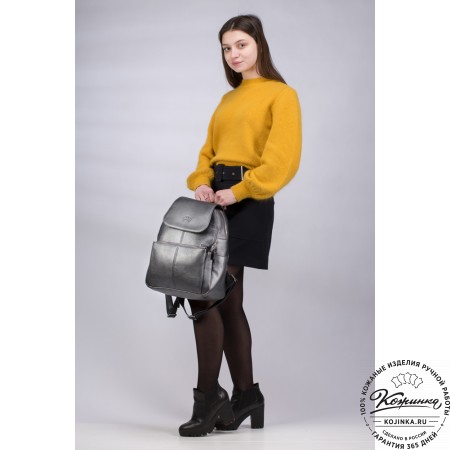 Кожаный рюкзак "Дафна" (рыжий)