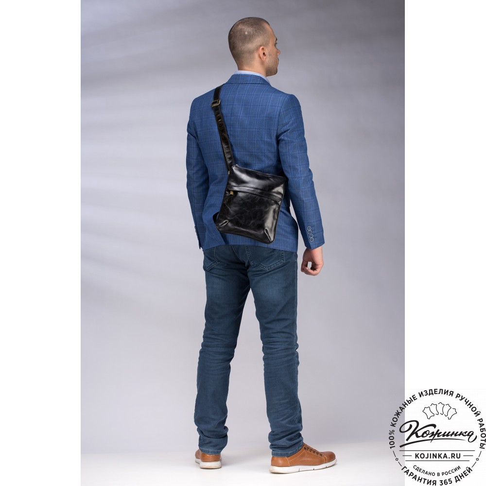 Мужская кожаная сумка "Говард" (коричневая наппа)