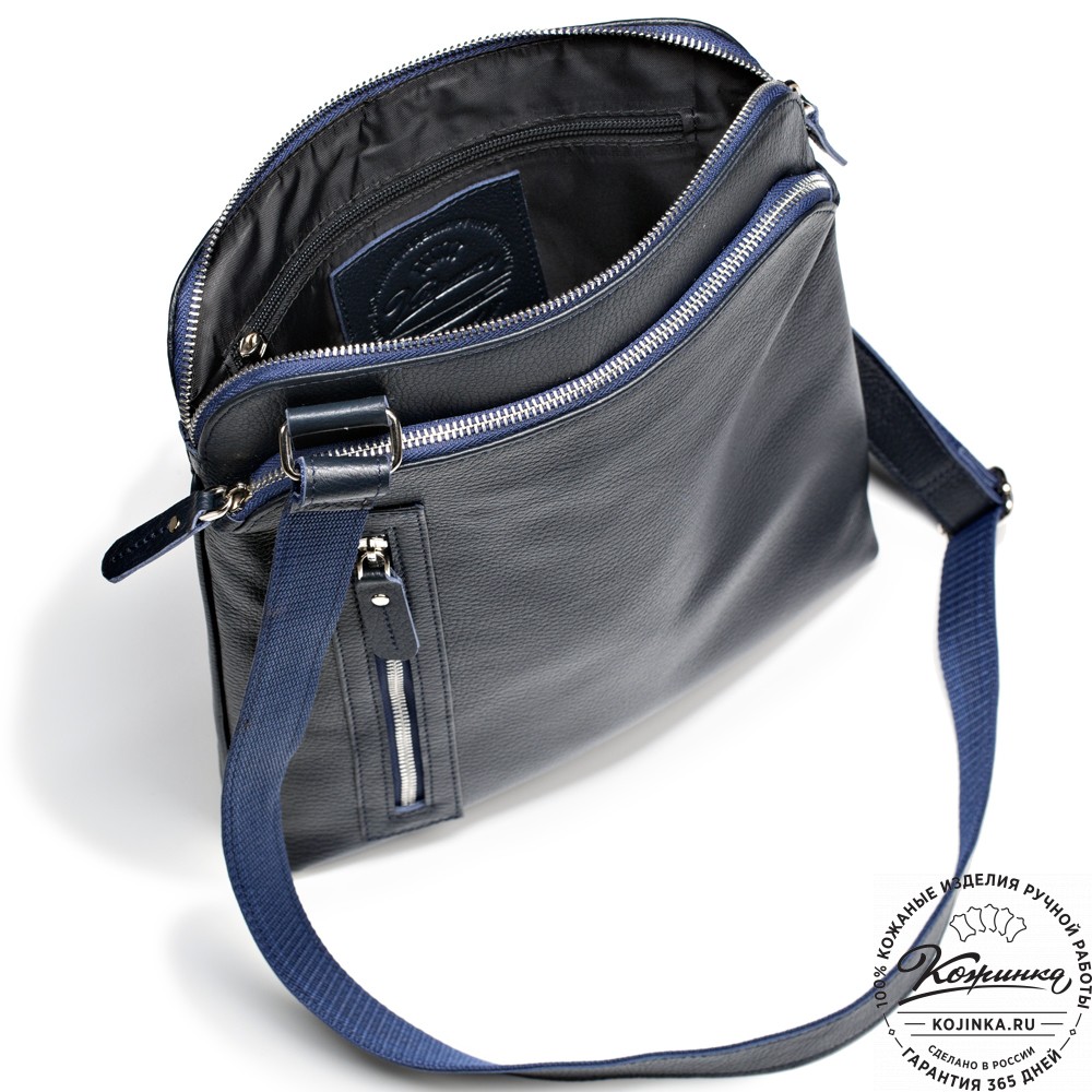 Кожаная сумка "Дороти" (синяя)