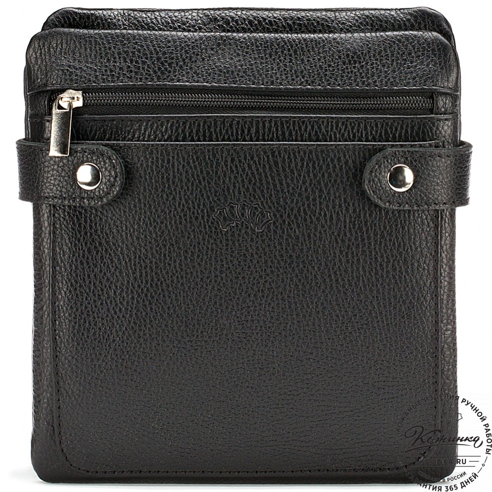 Кожаная сумка "Феликс" (чёрная) 