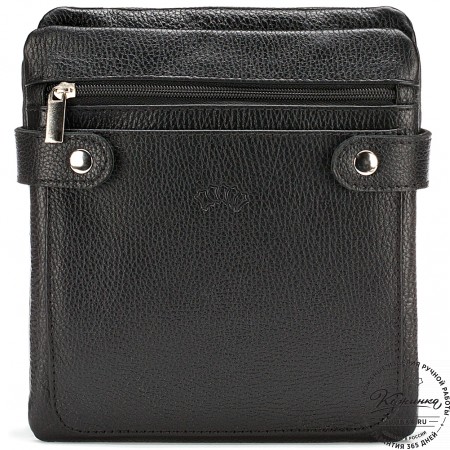 Кожаная сумка "Феликс" (чёрная) 