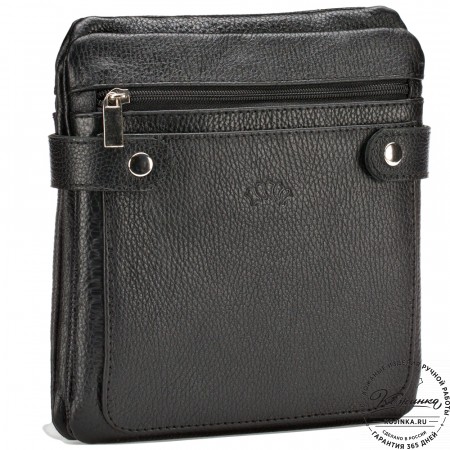 Кожаная сумка "Феликс" (чёрная) 