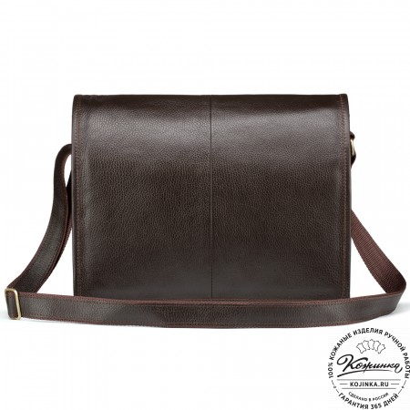 Кожаная сумка "Винсент" (темно-коричневая)