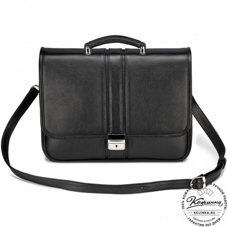 Кожаный портфель "Салерно" (черный)