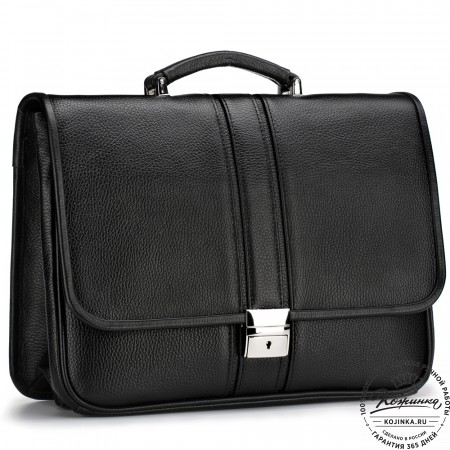 Кожаный портфель "Салерно" (черный)