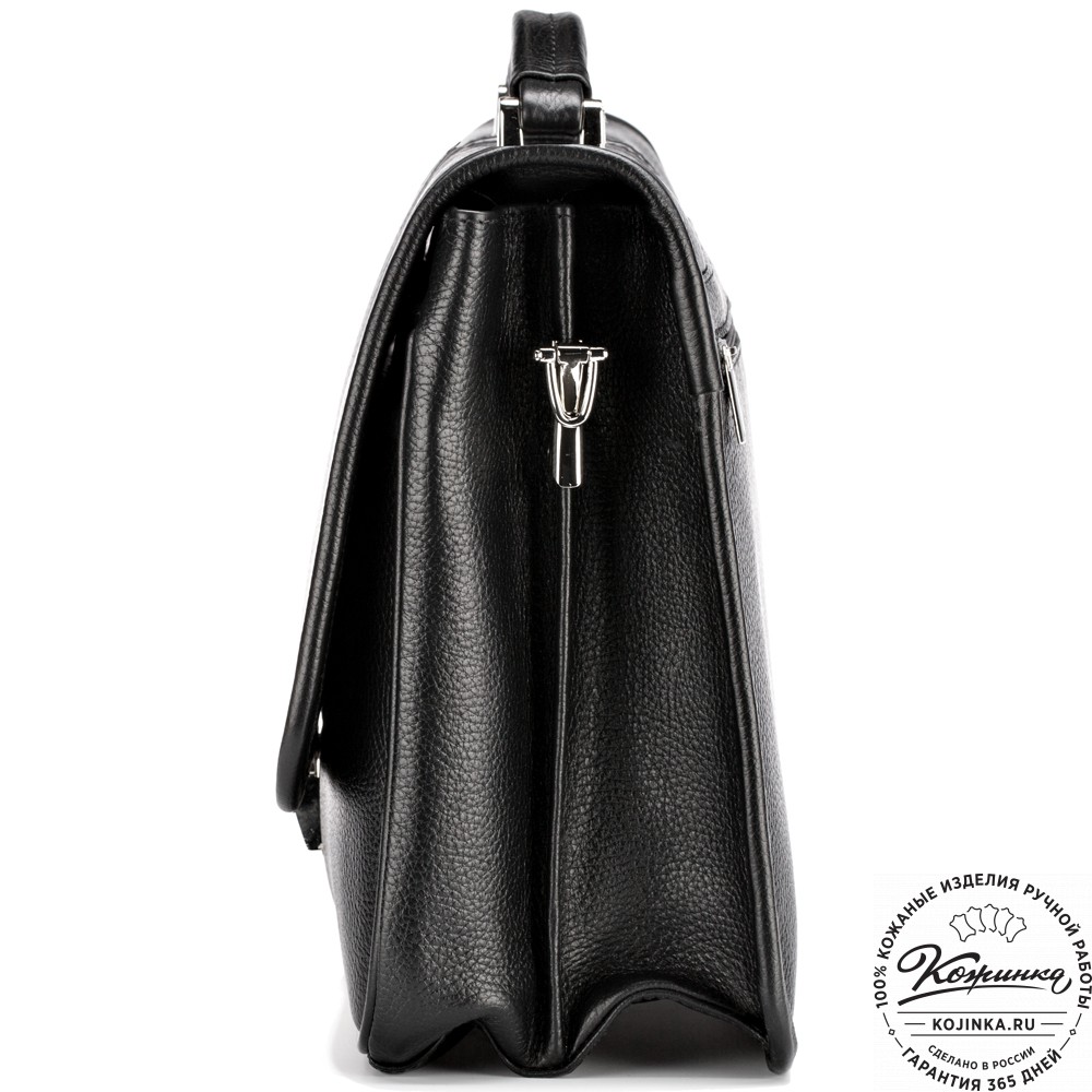 Кожаный портфель "Салерно" (черный)