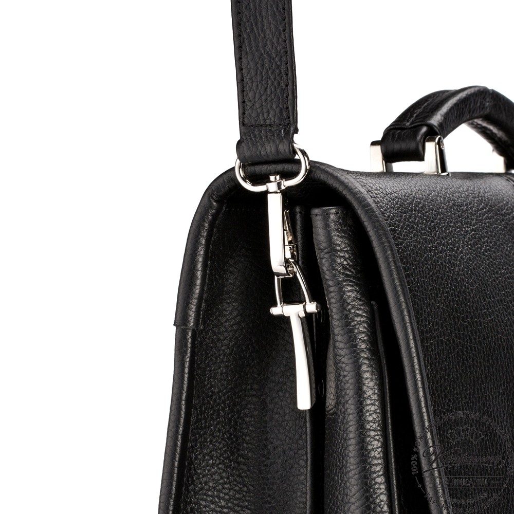 Кожаный портфель "Салерно" (черный)