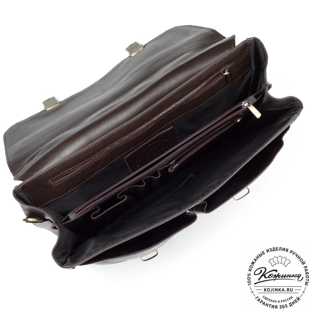 Кожаный портфель "Джозеф" (тёмно-коричневый)