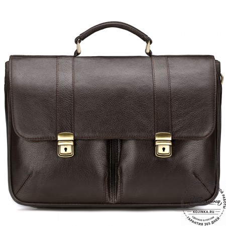 Кожаный портфель "Джозеф" (тёмно-коричневый)