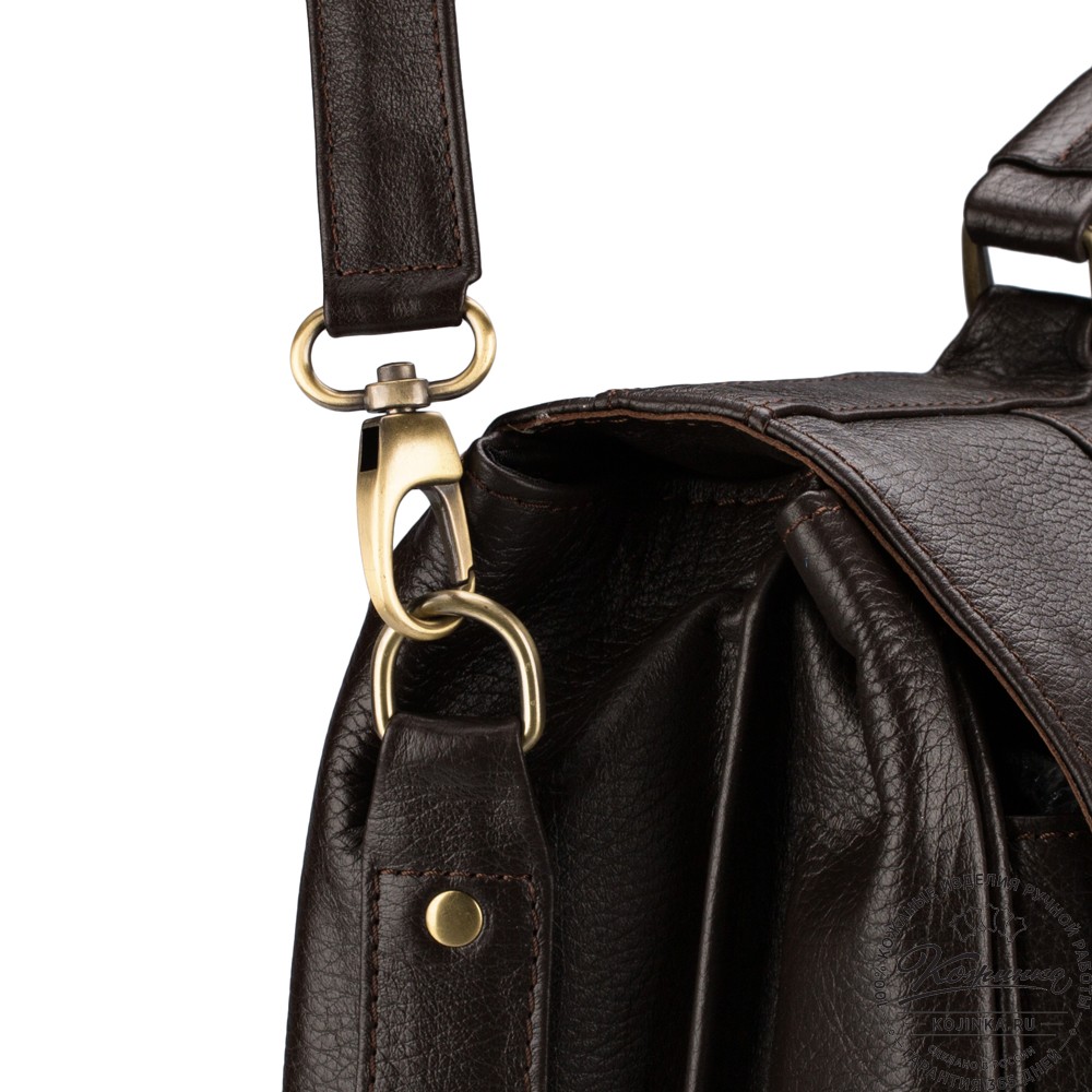 Кожаный портфель "Джозеф" (тёмно-коричневый)