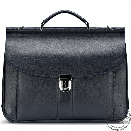Кожаный портфель "Руби" (синий)