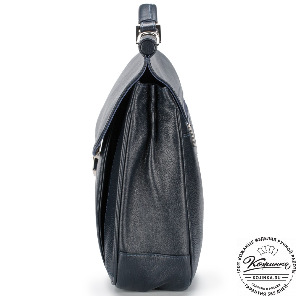 Кожаный портфель "Руби" (синий)